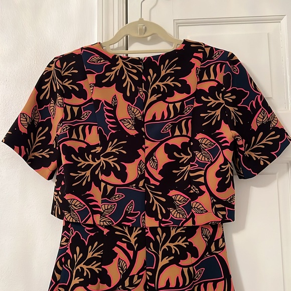 Topshop Print Overlay Mini Dress - Picture 5 of 9